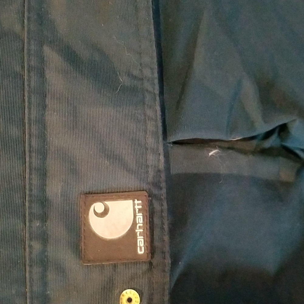 Men's Carhartt Forest Green Jacket multiple pockets sz XL - Picture 8 of 8